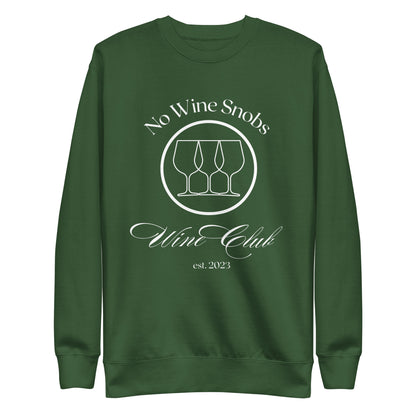 No Wine Snobs Wine Club Sweatshirt - White Print